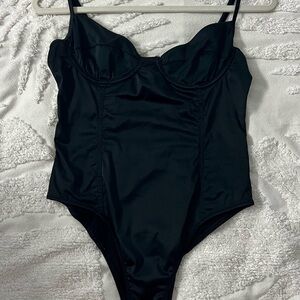 Zara Black One-Piece Bodysuit